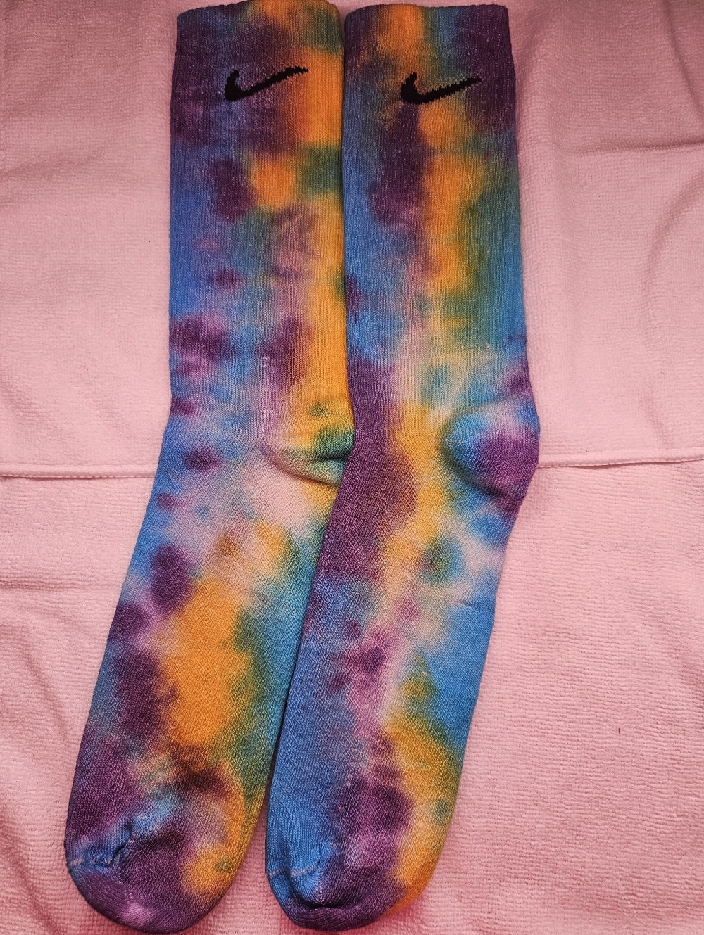 🌊🪸Nike Socks Custom Tye Dye "Coral Reef"🌊🪸